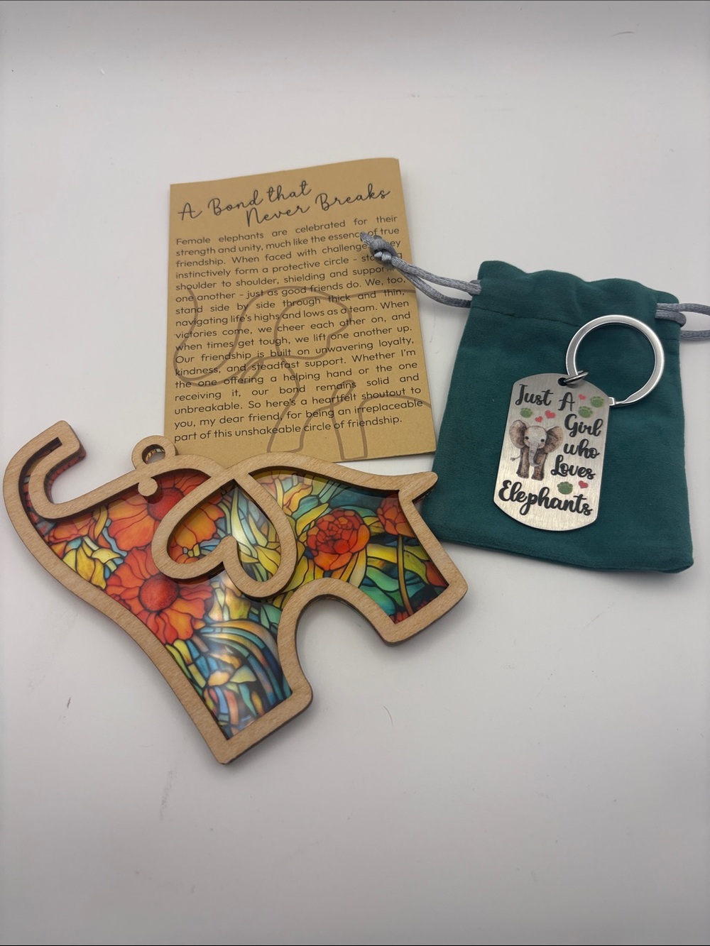 Elephant Suncatcher Ornament and Keychain